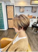 ハンサムショート かきあげバング