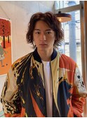 メンズミディアムパーマくせ毛風