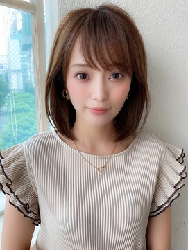 アフロート ディル(AFLOAT D'L) 大人かわいい ワンレンボブ 前下がりボブ ひし形シルエット KI