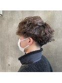 メンズ ツイストスパイラルパーマ ×20代