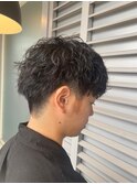 ツーブロックですっきりパーマ