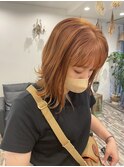 ブリーチなしオレンジカラー