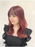ブリーチありワインレッド/チェリーレッド