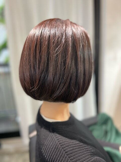 ショートボブショートカットショートヘアボブヘア白髪ぼかしボブ