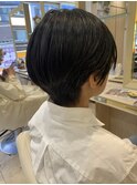 20代/30代/40代　ハンサムショート　シースルーバング