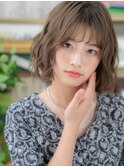 ■グレージュカラーゆるふわボブパーマ308-2★大宮20代30代40代!
