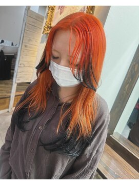 ティグルフォーヘア(TIGRE for hair) 狐カラー！ オレンジ×ブラック