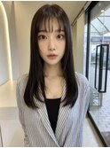 ベージュグレー黒髪レイヤーくびれヘア小顔10代20代30代40代