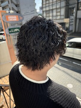 メンズ美容室 タカミ ツイストスパイラル ツイスト センターパート ウルフ