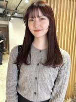 アニー(ANY)&nbsp;顔まわりカット、オリーブベージュカラー、レイヤーカット