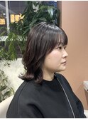 ミディアムくびれパーマ