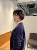 くせ毛風ショートボブパーマ