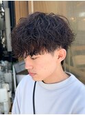 シャドウパーマメンズカットスパイラルパーマツイスパ波巻き