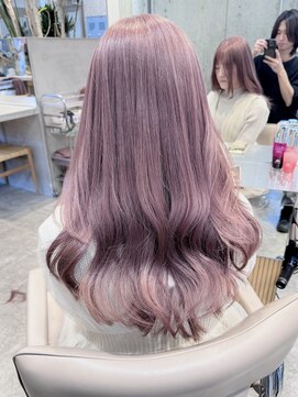 サンク 原宿 表参道(cinq) ピンクベージュラベンダーカラーラベンダーグレージュカラー韓国