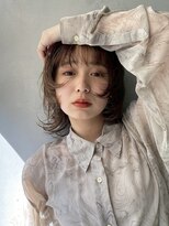 テクネ 天神大名(techne) 天神大名顔周りレイヤーカットミディアムボブタッセルボブパーマ