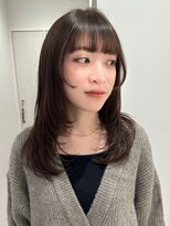 ガーデンヨコハマ(GARDEN YOKOHAMA)&nbsp;ココアブラウン ブリーチなしベージュ ハッシュカット レイヤー