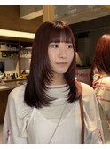 ブリーチなしレッドブラウン