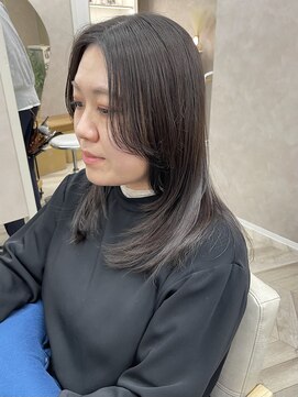 キラーナセンダイ(KiRANA SENDAI) セミロングレイヤー×グレージュダークブラウン