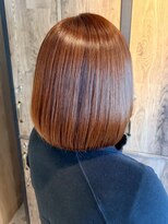 ナフィ バイ エイム 町田店(Nafie by eim)&nbsp;艶髪コンパクトボブ/暖色系オレンジブラウン/髪質改善ストレート