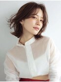 白髪ぼかし　くびれミディアム40代50代60代