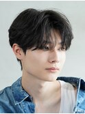 メンズシースルーマッシュニュアンスパーマシャドウパーマテテ風