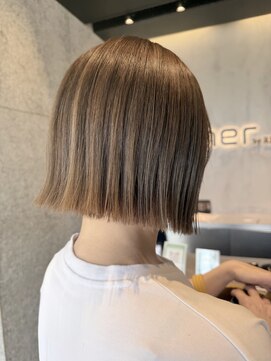 メルバイレガロ 水戸(mer by REGALO) タッセルボブ×シナモンベージュ