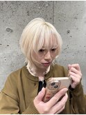 【ナカノリンタロウ】レイヤーボブ/ブロンド/ハイトーン/心斎橋