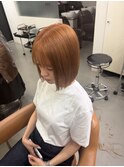 ミニボブ　オレンジベージュ