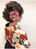 成人式 振袖 卒業式 袴 ヘアアレンジ　ルーズ　ダウンスタイル
