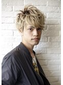 ハイトーン.2ブロック.パーマ.ミディアムスタイル.Hommehair2nd 