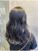 暗髪透明感　ダークブルージュ