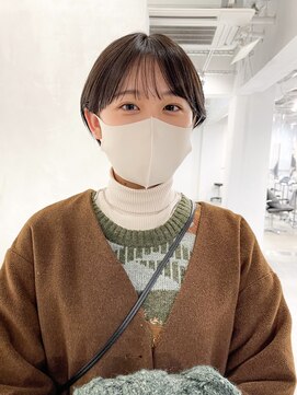 フォト 新宿(foto) グレーベージュ前髪パーマレイヤーカットダブルカラー髪質改善