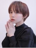 《Agu hair》ピンク×艶マッシュショート