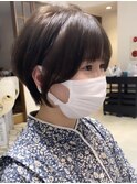 ショートボブ/小顔カット/前髪
