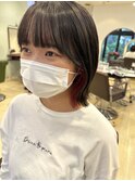 切りっぱなしボブ×イヤリングカラー◎20代30代40代50代