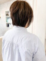 キャアリー(Caary)&nbsp;小顔補正立体カット福山市caary小顔ボブ　ショートヘア40代50代