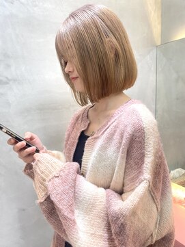 ロンドポレール 北千住(Lond polaire) 【伊勢】ボブ×ミルクティーベージュ