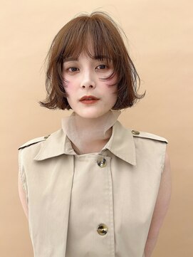 シアン(SYAN) 【飯作】ボブレイヤーカット/切りっぱなしボブ/ブラウンカラー