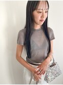 黒髪ストレートロング/シンプルストレート