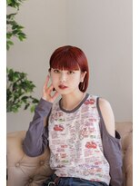 サンチャサロン(sancha salon) 赤髪ミニボブ