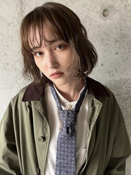 スニュウ(snuw) ミルクティーベージュ/パーマ風ボブ