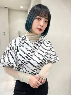 ロンド マーレ 天神大名店(Lond mare) 梶原指名限定 ミニボブ グレージュ 暗髪カラー 韓国ヘア