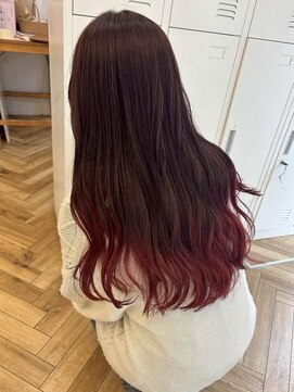 ロミー 本厚木(ROMMY.) グラデーション☆チェリーレッド/ワインレッド☆ダブルカラー☆