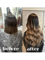 ガルボヘアー 心斎橋店(garbohair)&nbsp;お客様before＆after#プルエクステ#心斎橋エクステ