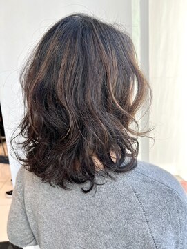 エアー 銀座タワー(AIR) 50代のハイライト　デジタルパーマ