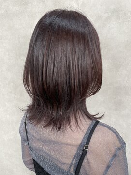 ルノン フィージュ(LUNON fieju) 暗めカラーグランマッシュデザインカラーフェイスフレーミング