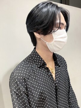 ヘアサロン ガリカ 表参道(hair salon Gallica) 【田中杏実】ナチュラルセンターパート/メンズ黒髪ショート