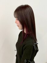 エトレ(etore)&nbsp;インナーカラー/ワインレッド/ストレートロング