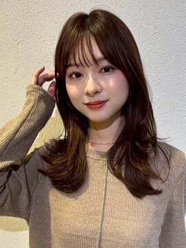 黒髪/オリーブグレー/小顔/ココアベージュ