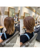 ステラバイケンジ 藤沢(STELLA by KENJE)&nbsp;白髪ぼかし細めハイライト30代40代50代ベージュ